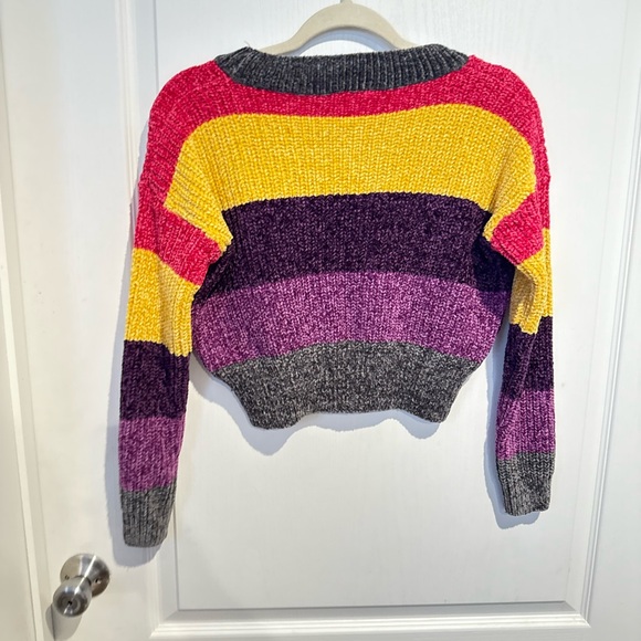 Colorful Striped Women's Sweater - Picture 3 of 3